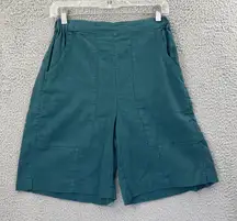 Free People On Repeat Linen Shorts 8" Bermuda Beach Boho Relaxed Fit Women's XS