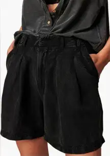 Free People Calla Pleated Linen Shorts B2108