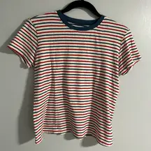 Velvet Multicolor Striped Tee