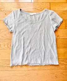 Light Blue Pointelle Baby Tee