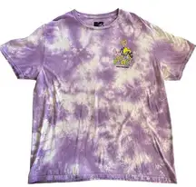 MTV Peace and Love Music Television Purple Tie dye t-shirt unisex XL retro 70s