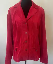 Women's Red Corduroy Jacket. Vintage large