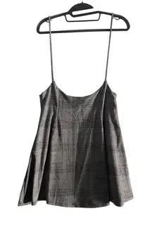 LOVELY DAY Mini Black & White Plaid Camisole Dress Size L