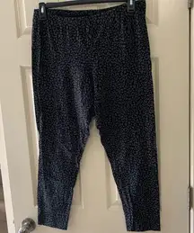 Old Navy  black gray cheetah print leggings sz XXL