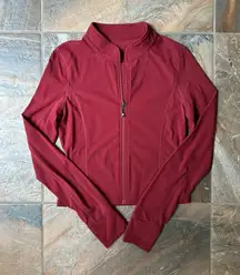 Buffbunny Rosa Crop Jacket Vineyard Dark Red Women’s Size Medium