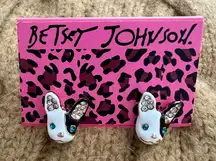New Betsey Johnson Bunny Stud Earrings Crystal Cute Y2K Holiday Gift
