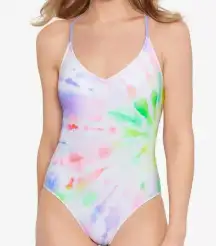 SALT + COVE "Night Lights" V Neck Tie One Piece Swim Bathing Suit NWOT Large