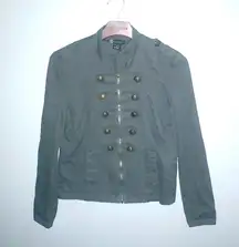 Passport M Cotton Military Army Green Zip Front Shacket Light Jacket