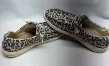 Hey Dude Wendy Woven Cheetah Grey Loafer Shoes Women's US Size 11 EU 42