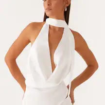 Peppermayo White Backless Halter Top Nina Top