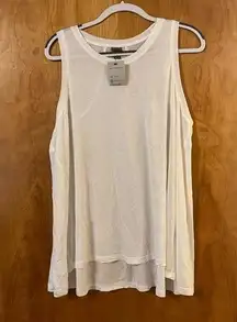 Easy Peazy Vest Tank Sleeveless Top White Yoga NWT Size XXL $48