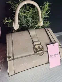 NWT Juicy Couture Cafe Crossbody Fancy Flap Xbody Bag TAN​​​