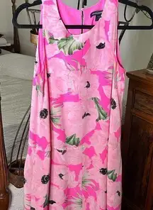 French Connection Pink Floral Silk Maxi Dress Size 0