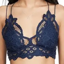 Free People Adella Blue Bralette Lace