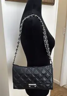 Judith Ripka Black Quilted Chain Shoulder Bag