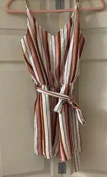 Striped Tie Romper