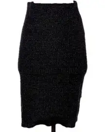 ANGL Metallic Black Pencil Skirt