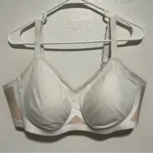 Honey Love Set to Lift Seamless White Wirefree Crossover Bra 1X 40C/D