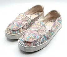 Roxy Minnow VII Women's Slip-on Shoes Comfort Casual Beige Sneakers Size 9