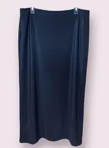 Carol Rose Maxi Skirt with 16” Back Slit in Black - size XL