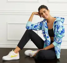 NWT Hill House The Allie‎ Zip-Up Hoodie in Ocean Kaleidoscope Fleece XS