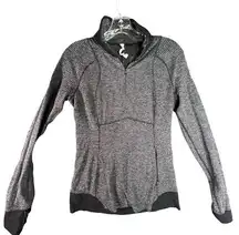 Lululemon Athletic Sweater Womens  10 1/4 Zip Mock Neck Hidded Zipper