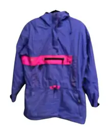 Vintage Mountain Goat Jacket Womens Medium Purple  Pink Hooded Anorak Ski