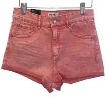 GRG DNM Womens Retro Highwaisted Flirty Denim Jean Shorts Heart Red Size‎ 7 NWT