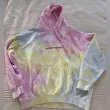 Mayfair The Label Oversized Tie-Dye Hoodie Motivational ‘Manifest that Sh*t’