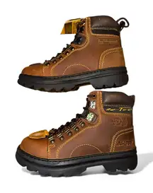 Ad Tec Women's Steel Toe Work Boots Brown Crazy Horse Leather Size 7.5, NIB