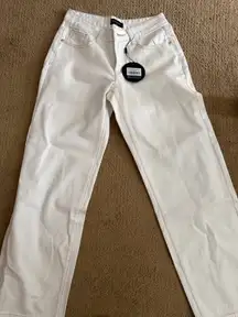 White Fox Boutique bring the style low rise wide leg jeans off white 