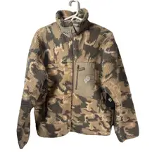 Darc Sport Wolves Lone Pine Woodland Camo Full Zip Fleece Jacket Unisex Sz M New