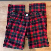Plaid Flannel Low-rise Pajama Pants 