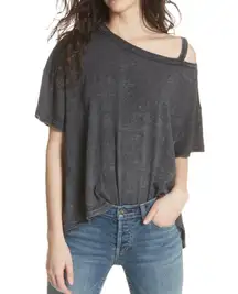 We The Free People Alex Cutout Drop Shoulders Slouchy Oversized Tee T-Shirt M