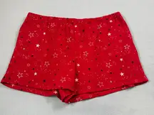 NWOT Ambrielle Sleepwear Shorts XXL Red Stars Celestial Pajama Loungewear Home