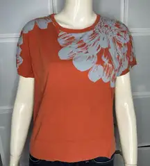 Anthropologie Barbara Floral Lightweight Sweatshirt Tee Size XS