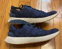 NOBULL Womens Ripstop Runner Navy Blue‎ Marble White Sneakers Training Size 8