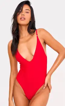 Red One Piece Swimsuit