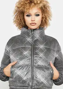 Dolls Kill x Poster Girl Tundra Tamer Sparkle Puffer Jacket NWOT SIZE L