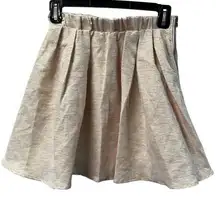 Aritzia Talula Striped Shimmer Pleated Flair Mini Skirt Womens 2 Elasticic Waist