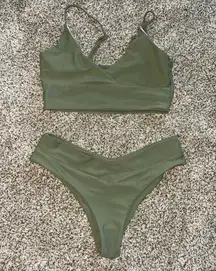 Army green bikini