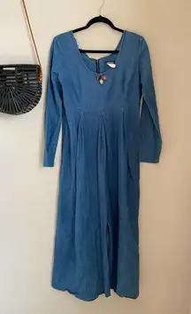 Vintage Tickets California Denim Long Sleeve Wide Leg Jumpsuit, Size 9/10