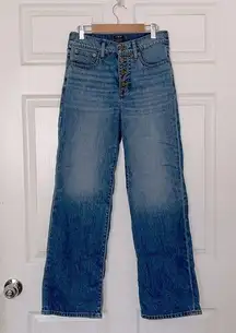 J. Crew factory full length wide leg jeans button fly 25