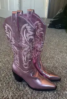 Pink Rose Barbie Cowboy Boots