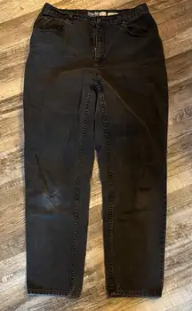 Liz Claiborne Black Straight Leg Women's Jeans 100% cotton / DG8