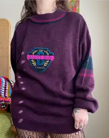 Bugle Boy Women's Burgundy Crew Neck Sweater