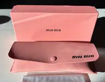 Miu Miu Sunglasses Case with Cloth and Box.