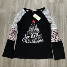 Black, Cheetah Print, And Stripes Pattern Christmas Sweater