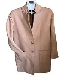 Context ExclusivelyLord & Taylor Women's Size M Camel Coat Wool Blend Button Up