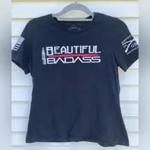 Beautiful Badass Grunt Style Women's Black T-Shirt